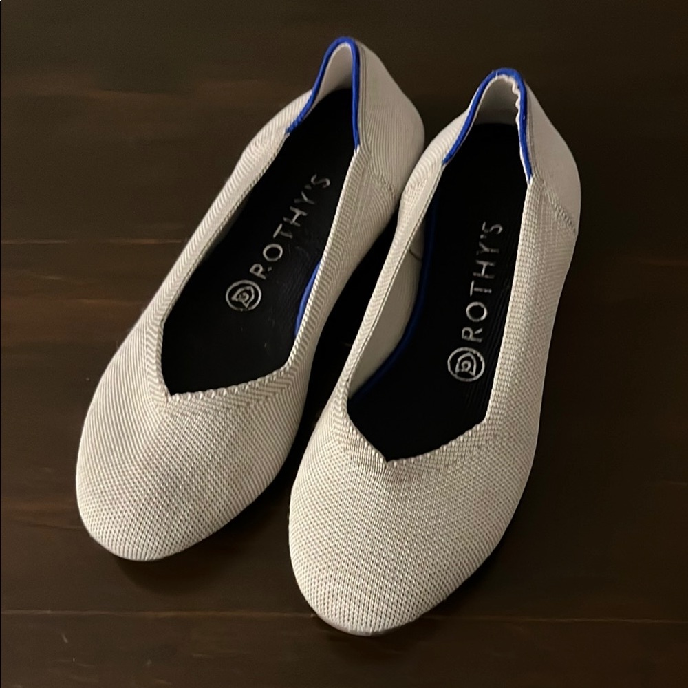 Rothy's Cream Flats Elegant and Comfortable